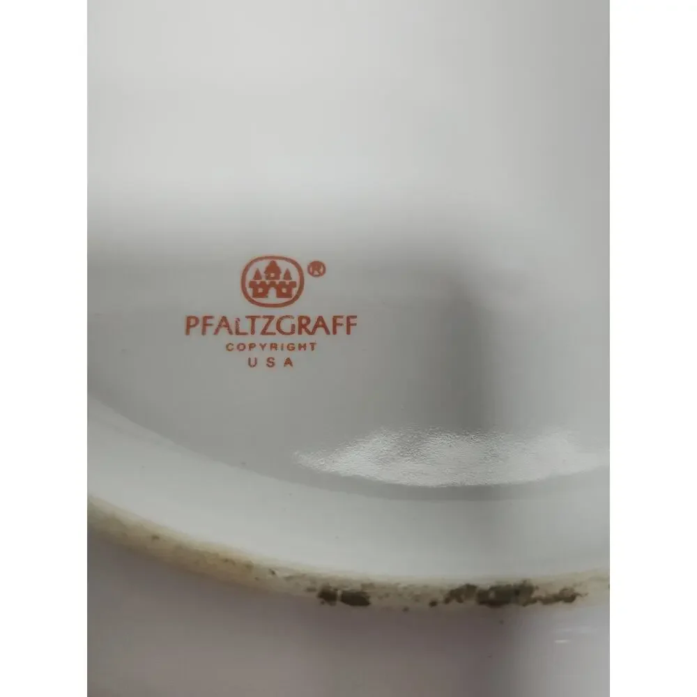 Vintage Pfaltzgraff Christmas Heritage Dinner Plates Set of 2 Tree Village Train